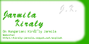 jarmila kiraly business card